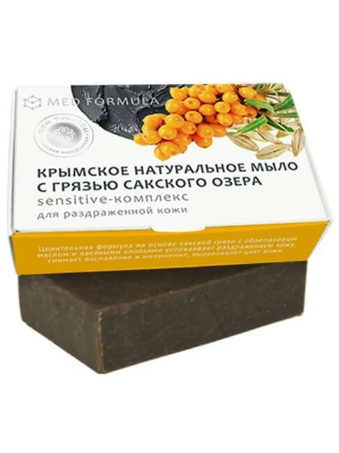 Мыло Sensitive-комплекс для раздражённой кожи с грязью Сакского озера Med Formula 100 г