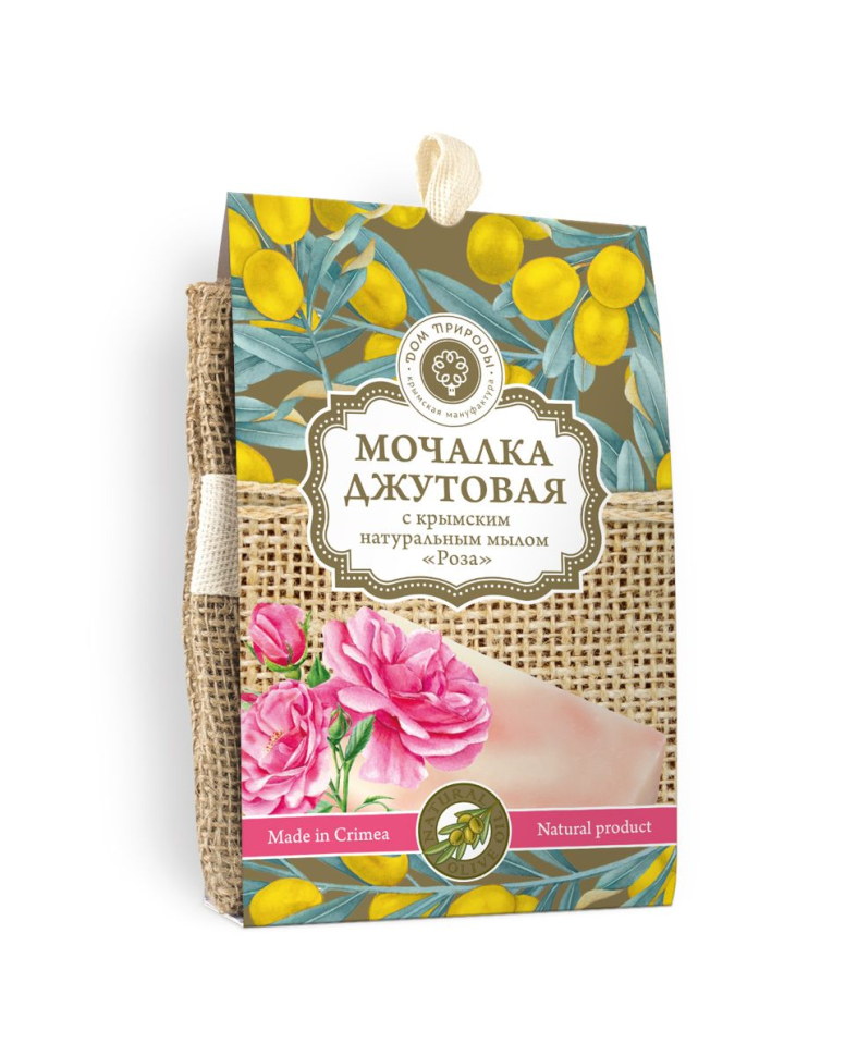 Мочалка с мылом Роза джутовая 100 г