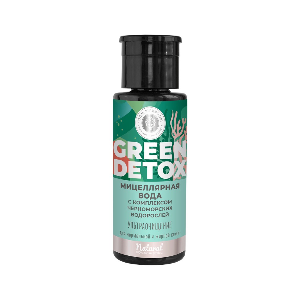 Мицеллярная вода ультраочищение для нормальной и жирной кожи Green Detox 150 мл