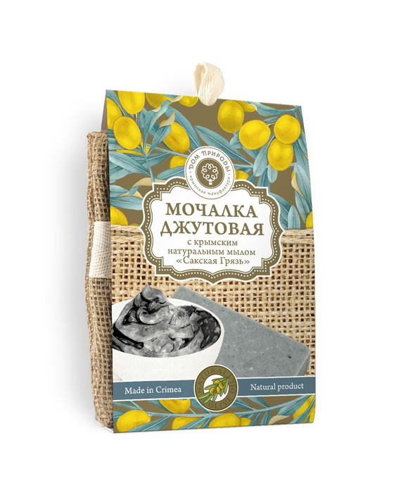 Мочалка с мылом сакская грязь джутовая 100 г