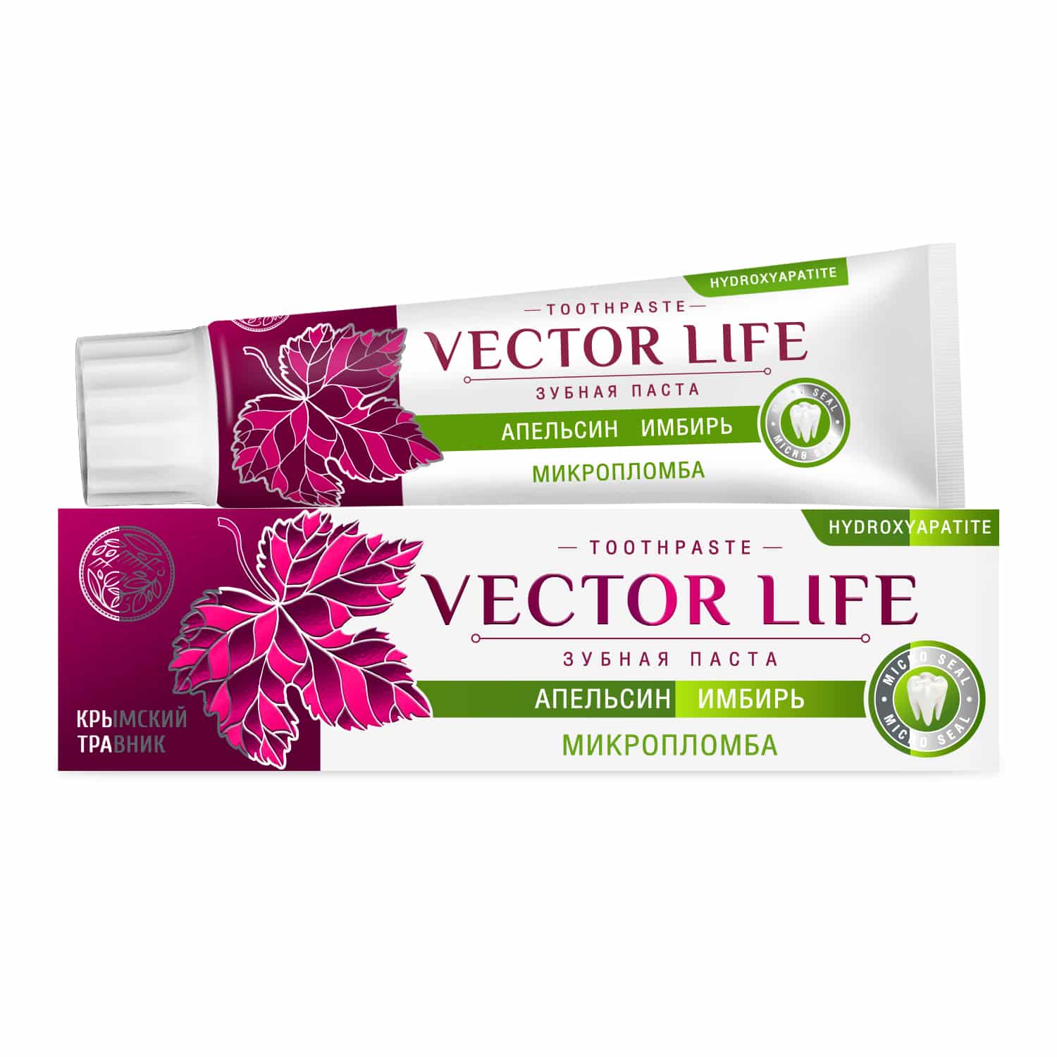 Зубная паста VECTOR LIFE МИКРОПЛОМБА апельсин имбирь 100 гр