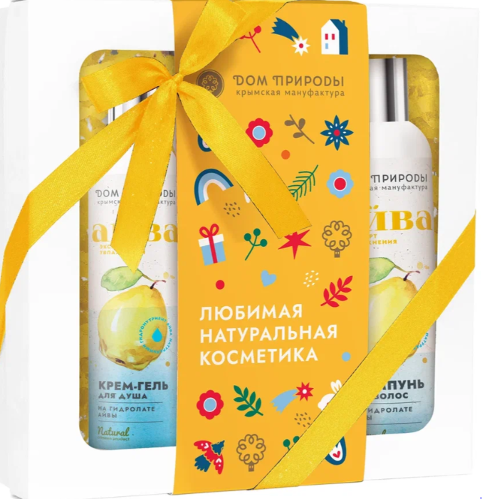 Подарочный набор косметики для волос и тела Айва (шампунь, гель для душа, сливки для тела)