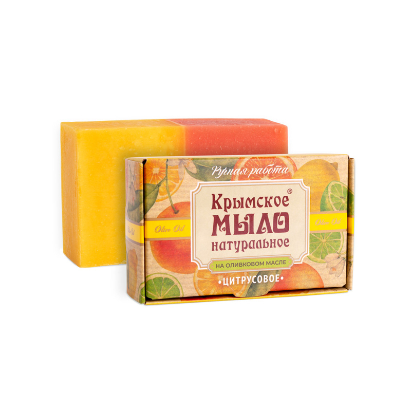 Крымское натуральное мыло на оливковом масле КОРИЦА И ЛИМОН 2020 МН 100г