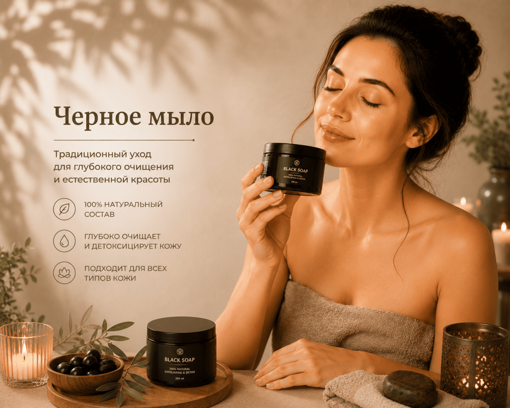 Купить черное мыло