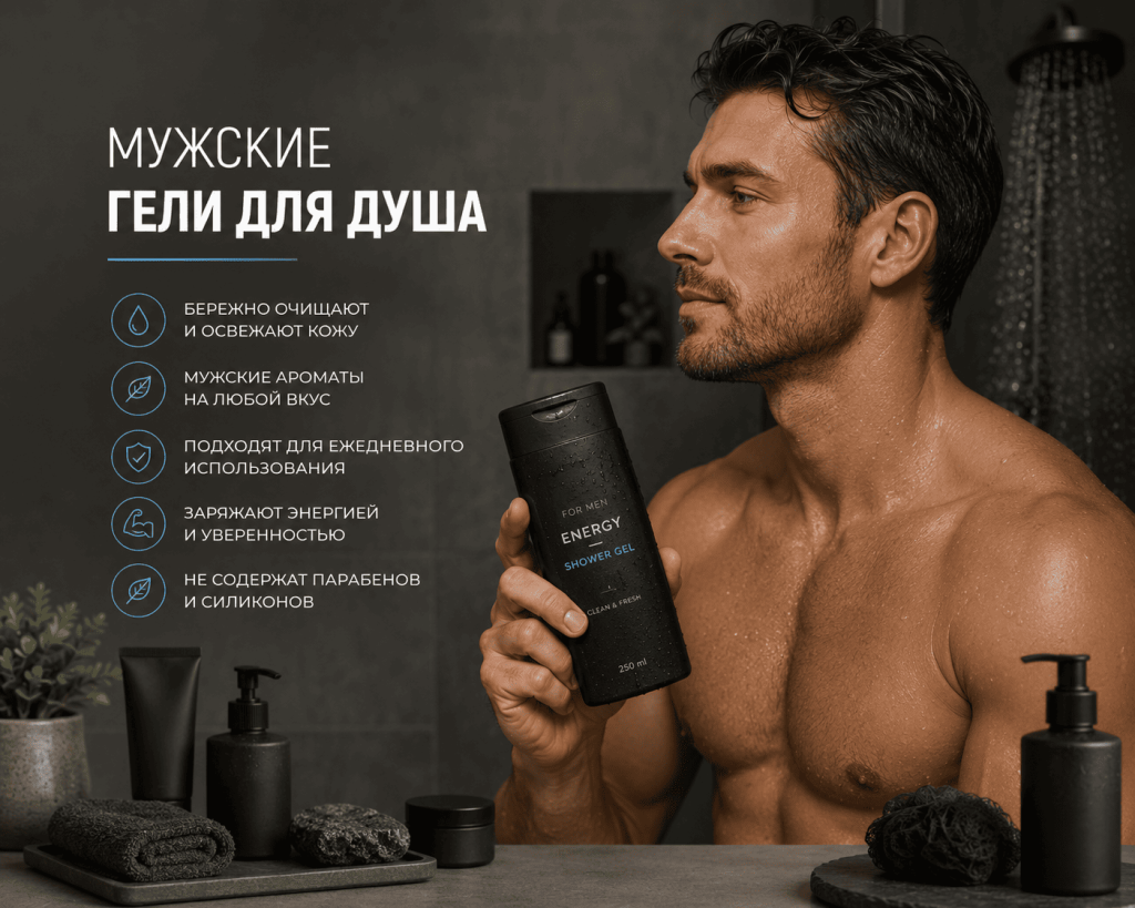 Мужские гели для душа купить