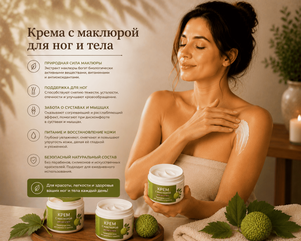 Крема с маклюрой для ног и тела купить